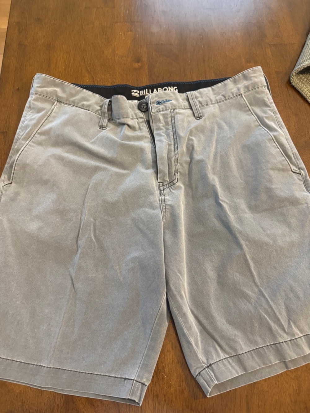 Billabong Men's Light Gray Flat Front Shorts
